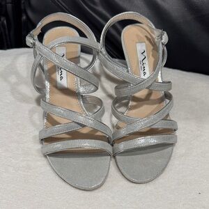 Nina Silver Strappy Women's Sandals